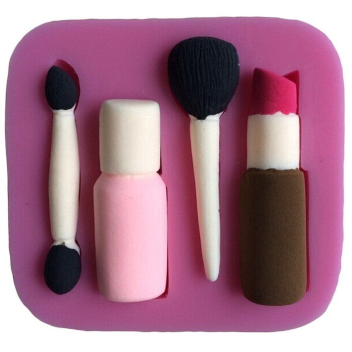 FLY 3PCS Makeup Tools Loose Powder Eye Shadow Design Cake Mold,Pink N3