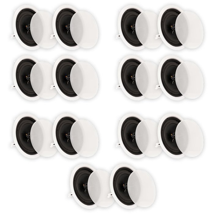 Theater Solutions CS8C In Ceiling 8" Speakers Surround Sound Home Theater 7 Pair Pack 7CS8C