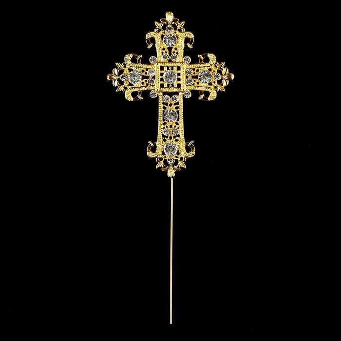 Cross Cake Topper, Religious, Wedding, Baptism, Christening, Dedication, Boda Keepsake Decoration (Silver) N6