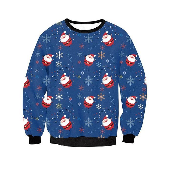 Sweatshirt,Morecome Women Long Sleeve Pullover Santa Claus Christmas T-Shirt N7