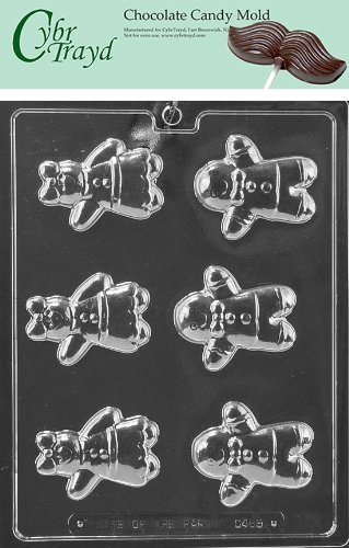 Cybrtrayd C465 Gingerbread Boy and Girl Life of the Party Chocolate Candy Mold with Exclusive Cybrtrayd Copyrighted...