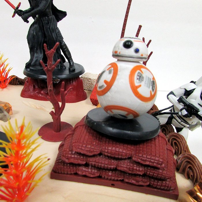 STAR WARS Jakku Planet Themed 20 Piece Birthday Cake Topper Featuring 6 Star Wars Figures and Decorative Themed... N2