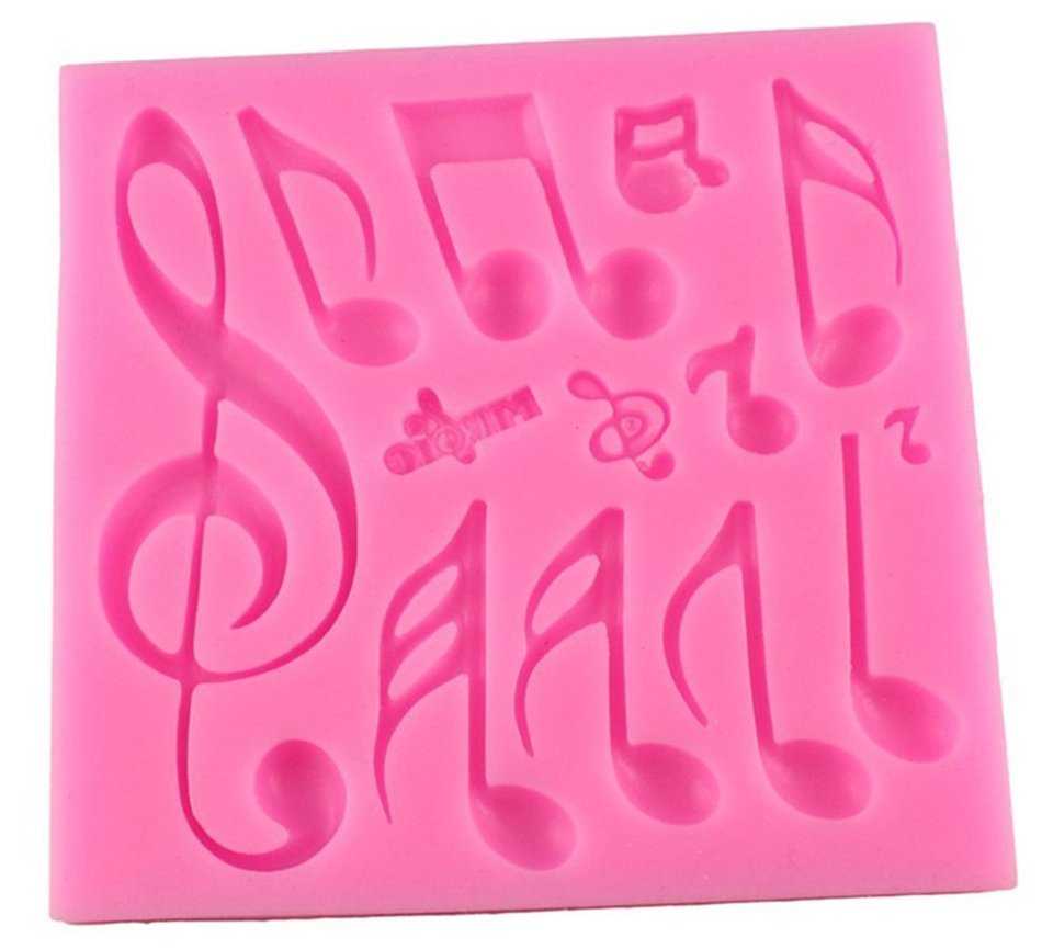 RoseSummer Musical Note DIY Silicone Cookie Mould Fondant Cake Embossing Dies N2
