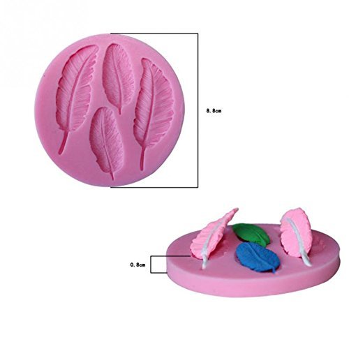Silicone Mould Cake Tools DIY Feather Model Fondant Molds Cutting Molds Cake Molds -Pier 27 N2