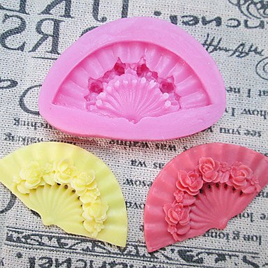 Y&XL&H One Hole Fan Silicone Mold Fondant Molds Sugar Craft Tools Resin flowers Mould Molds For Cakes