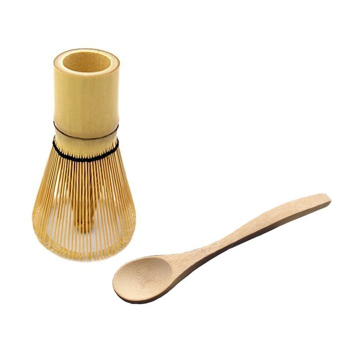 Regmtme Matcha Whisk & Tea Spoon Natural Bamboo Matcha Green Tea Powder Bamboo Whisk for Preparing Matcha N2
