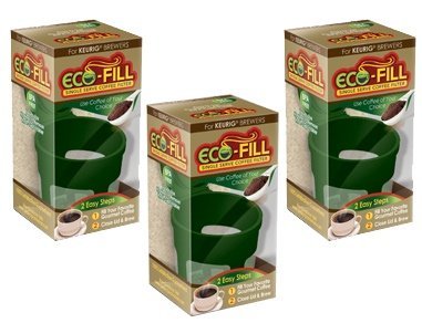 Eco-Fill Coffee Reusable Filter for Single Serve K-Cup Coffee Brewers- 3 Pack