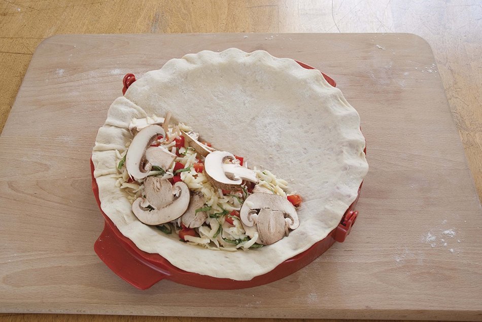Pizzacraft Large PC0406 11' x 5.5' Calzone Filling and Forming Press, Meal Size N5
