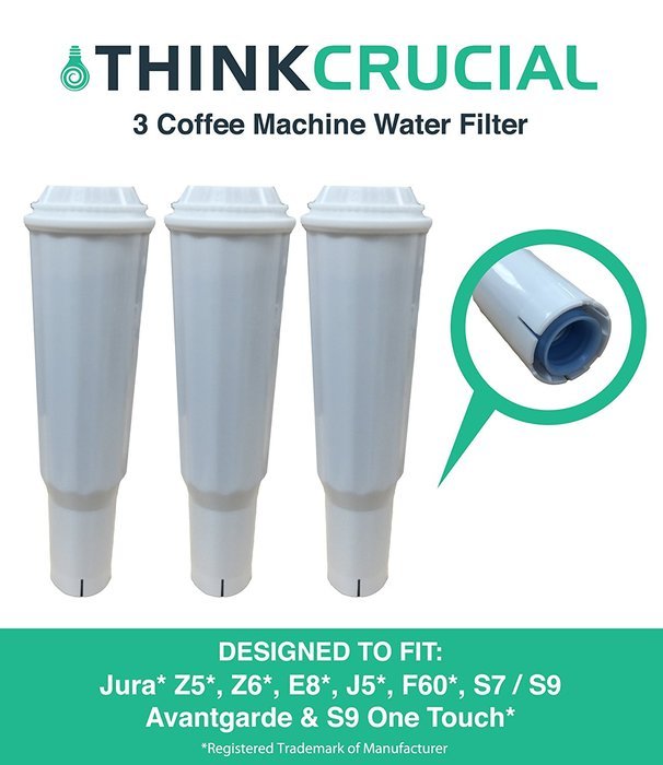 3 High Quality Jura Clearyl White Water Filters, Premium Filtrartion, Fits Coffee Machines Z5, Z6, E8, E9, J5...