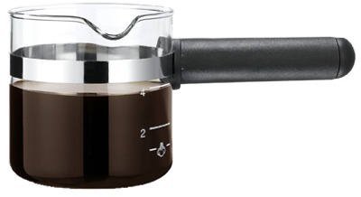 Medelco 4 Cup Universal Glass Espresso Replacement Carafe, Black N2