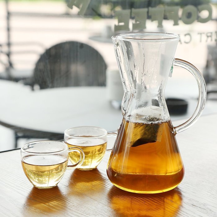 Hand Drip Coffee Maker 500ml 17oz Thickened Heat Resist Glass Pour Over Drip Pot Tea Server with Handle N5
