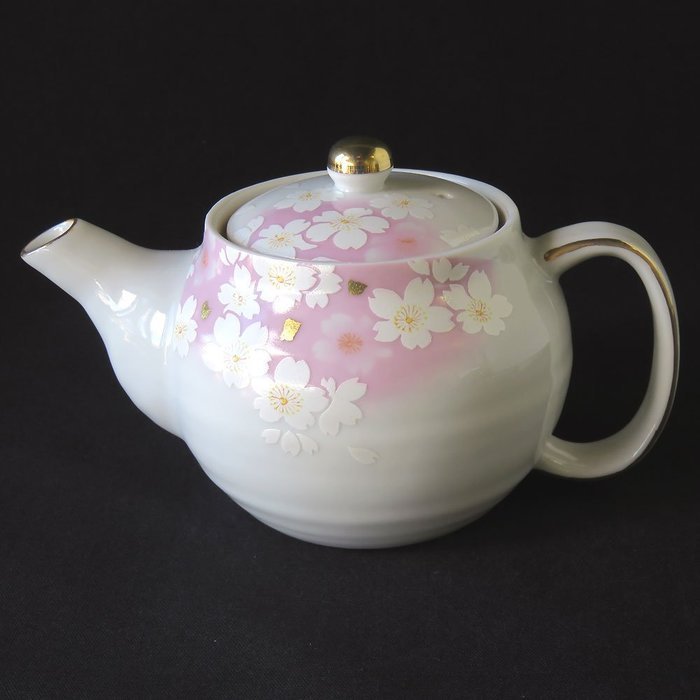 Kutani Yaki(ware) Japanese Teapot Sakura (with tea strainer) N4