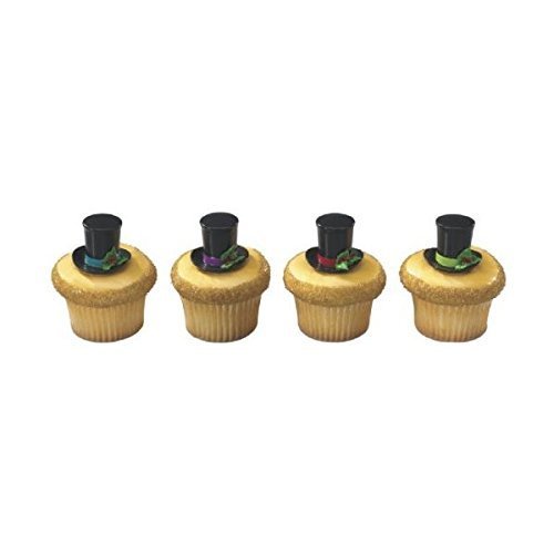 Bag of 12 ~ Top Hat 3D Layon ~ Cake / Cupcake Topper