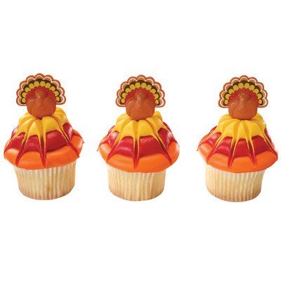 Thanksgiving Turkey Cupcake Picks - 24 pc
