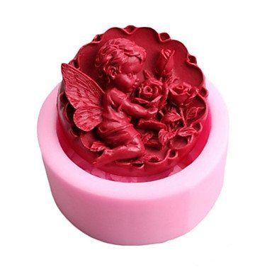Y&XL&H 3D Angle and Rose Patterned Silicone Mold, Random Color