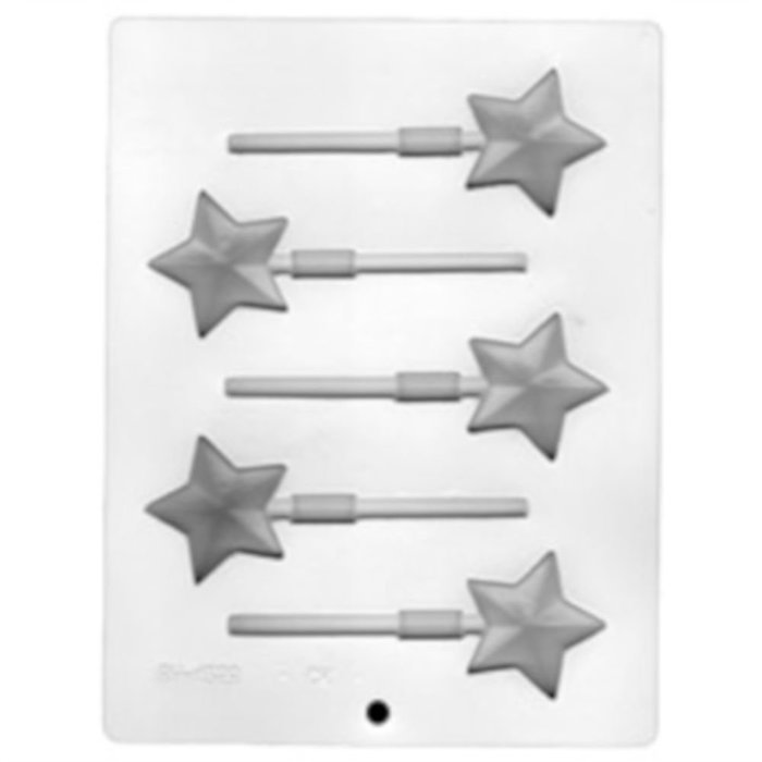LorAnn Oils Lollipop Candy Molds Set of 3 (1) each of Hearts, Stars, and Round with 100 Lollipop Sticks N5