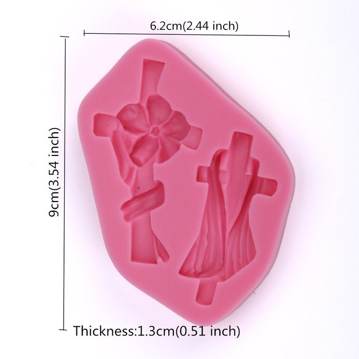 KookieMonsta Cross Shapes Silicone Mold for Soap Icing Muffin Fondant Decoration Cake Decorating Mold