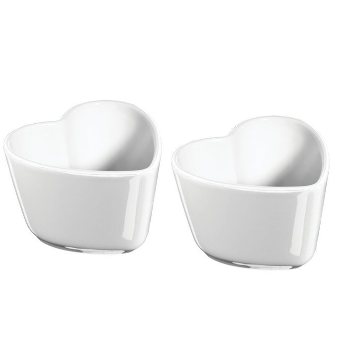 Staub Mini Heart Ramekin, Set of 2, White, 3 oz.