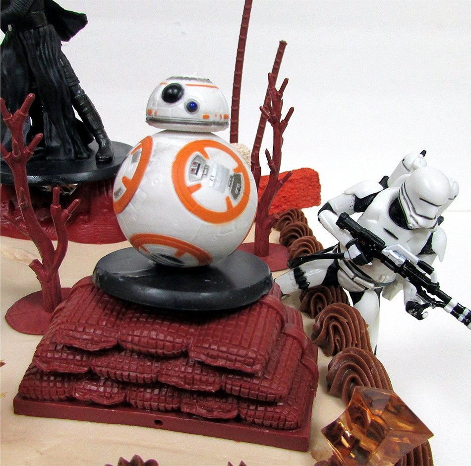 STAR WARS Jakku Planet Themed 20 Piece Birthday Cake Topper Featuring 6 Star Wars Figures and Decorative Themed... N3