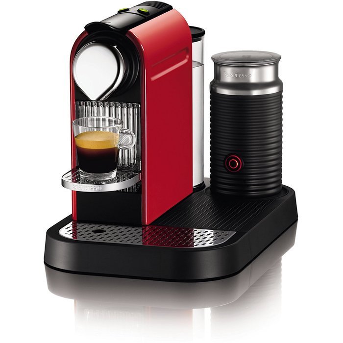 Nespresso C121-US4-RE-NE1 Espresso Maker with Aeroccino Milk Frother, Red