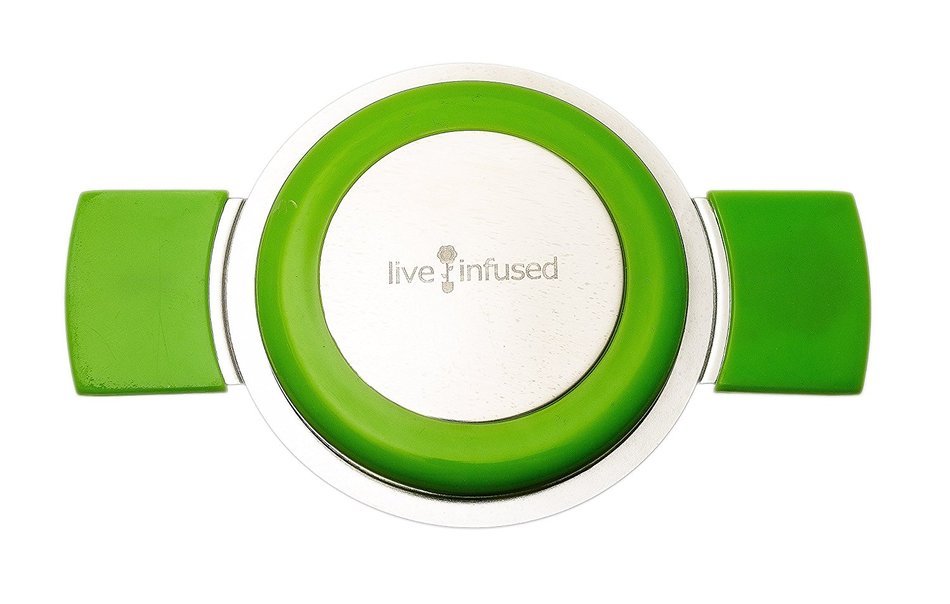 Premium Tea Infuser Brew-In-Mug Stainless Steel with Long Handles for Steeping Loose Leaf Tea, Lid Included (Green) N14