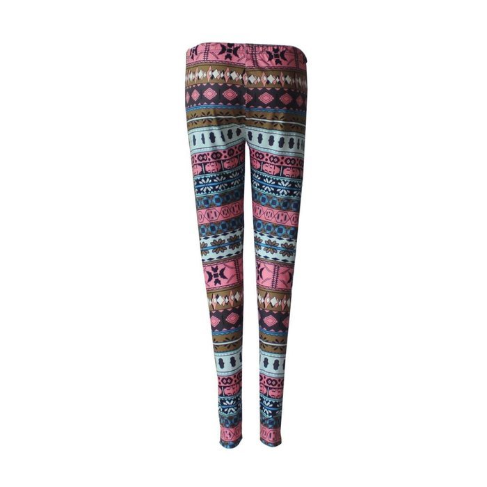 PHOTNO Women Lady Casual Skinny Print Stretchy Pants Slim Leggings N10