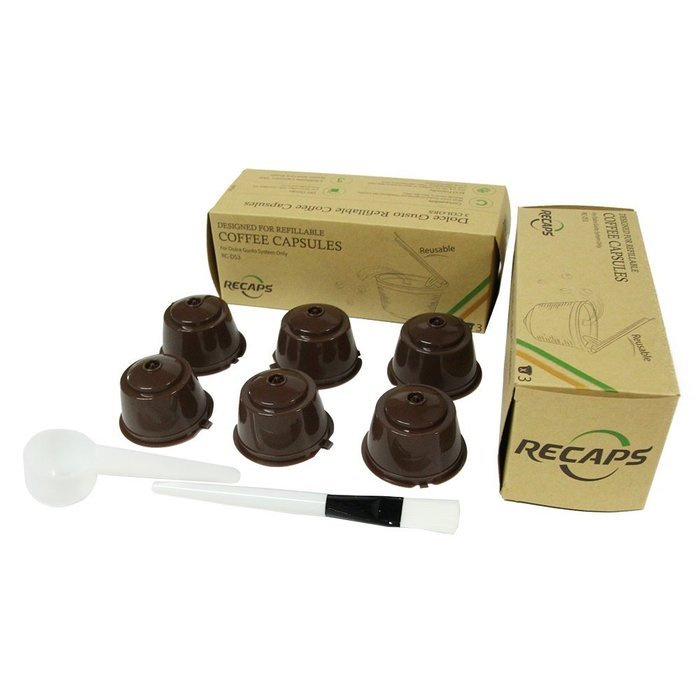 RECAPS 6 Cups/Pack Refillable Dolce Gusto Coffee Capsule Refilling More Than 200 Times Reusable Dolce Gusto Coffee... N3