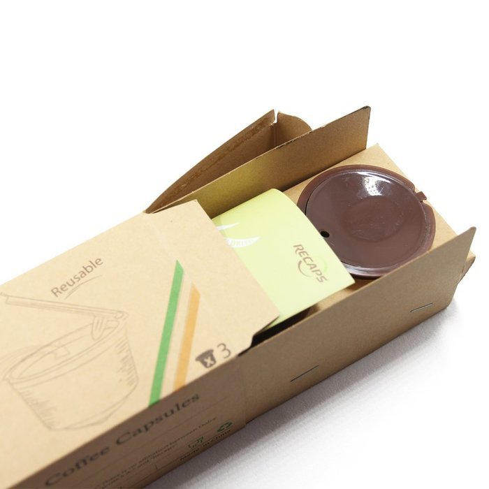 RECAPS 6 Cups/Pack Refillable Dolce Gusto Coffee Capsule Refilling More Than 200 Times Reusable Dolce Gusto Coffee... N4