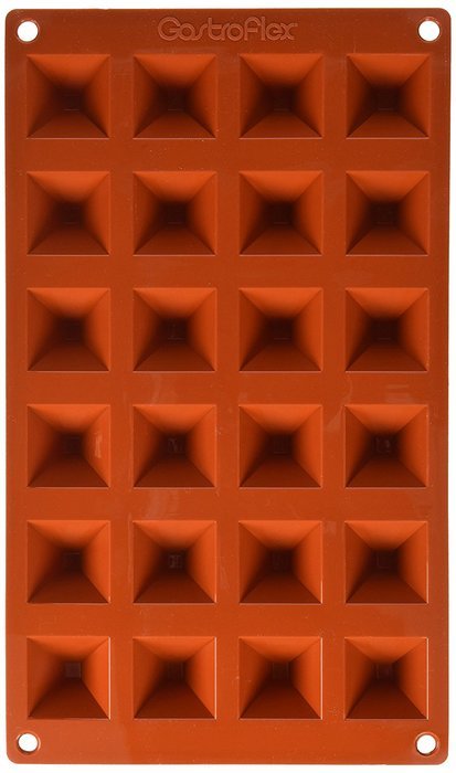 Matfer Bourgeat Gastro Flex Mini Pyramid Mold, Red