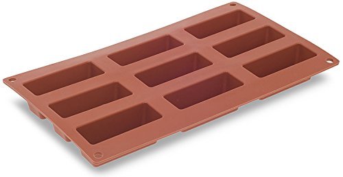 Pavoni Orange Non-Stick 9 Tapered Loaves N2