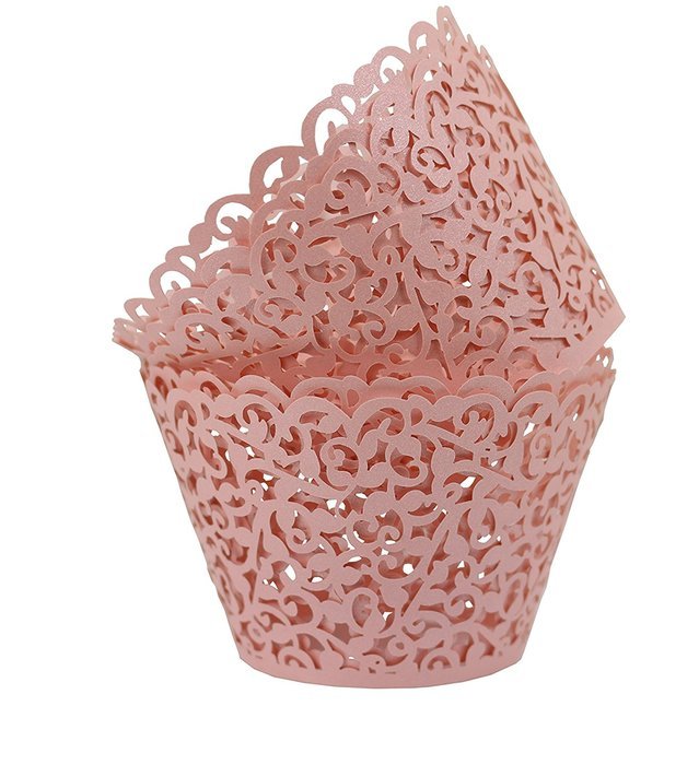 Sharing Star 100 Pieces Filigree Artistic Muffin Case Cupcake Paper Cup Liner Little Vine Lace Laser Cupcake Wrappers... N7