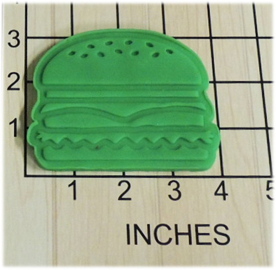 BBQ Cheese Burger Cookie Cutter and Stamp #1244
