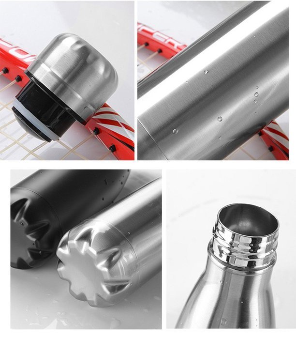 Super Modern Vacuum Insulated 17oz Wave Bottle - Double Walled Stainless Steel Water Thermos - Cola Style Hydro... N28