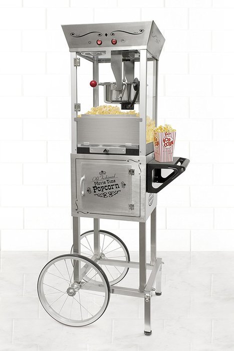 Nostalgia CCP510 53-Inch Tall Vintage Collection 6-Ounce Kettle Popcorn Cart N8