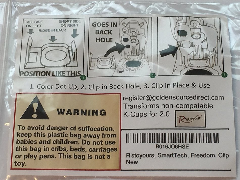 R'stoyours Freedom Clip AKA Smart Clip or Clever Clip Keurig Coffee Hack N4