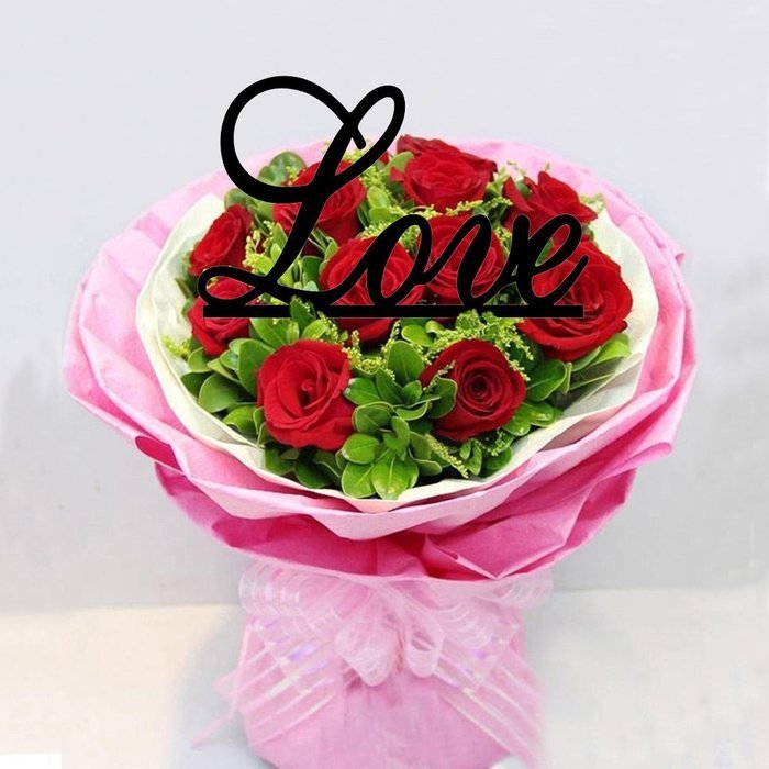 Ecape Acrylic Wedding Cake Toppers Custom Love You More Cake Toppers Cake Decoration Black Pack of 1 N15