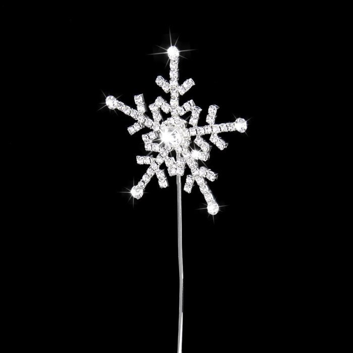Rhinestone Snowflake Cake Topper Wedding Anniversary Decoration N4
