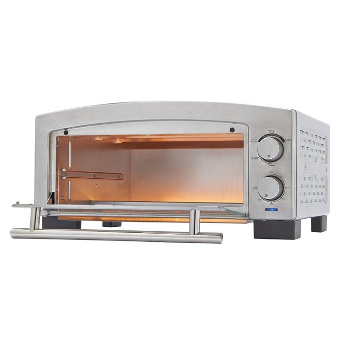 BLACK+DECKER P300S 5-Minute Pizza Oven & Snack Maker, Pizza Oven, Toaster Oven, Stainless Steel N3
