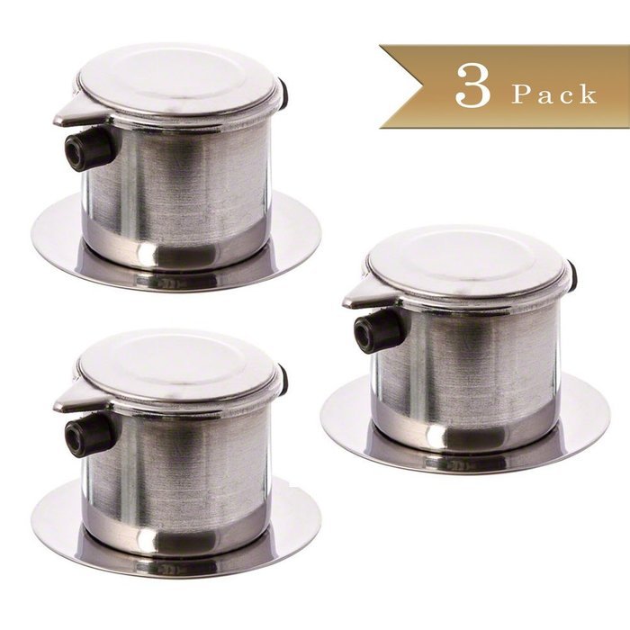 Set of 3 - Stainless Steel - Single Cup Coffee Brewer Infuser Filter N4