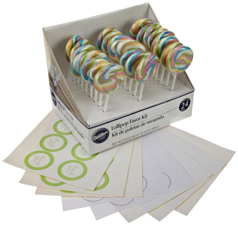 Wilton Lollipop Favor Kit, Pink-White N9