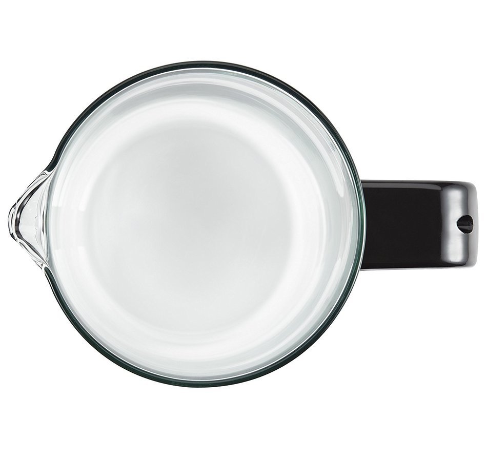 BonJour Coffee Borosilicate Glass French Press with Coaster & Scoop, 12.7-Ounce, Riviera, Black N4
