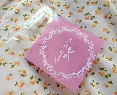 ONOR-Tech 100 PCS Lovely Cute Bowknot OPP Self Adhesive Cookie Bakery Candy Biscuit Roasting Treat Gift DIY Plastic... N54