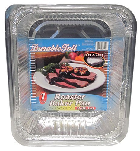 Durable Packaging D88960 Aluminum Roasting Pans with Display (Pack of 96 Pans)