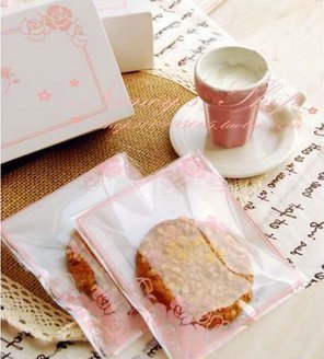 ONOR-Tech 100 PCS Lovely Cute Bowknot OPP Self Adhesive Cookie Bakery Candy Biscuit Roasting Treat Gift DIY Plastic... N59