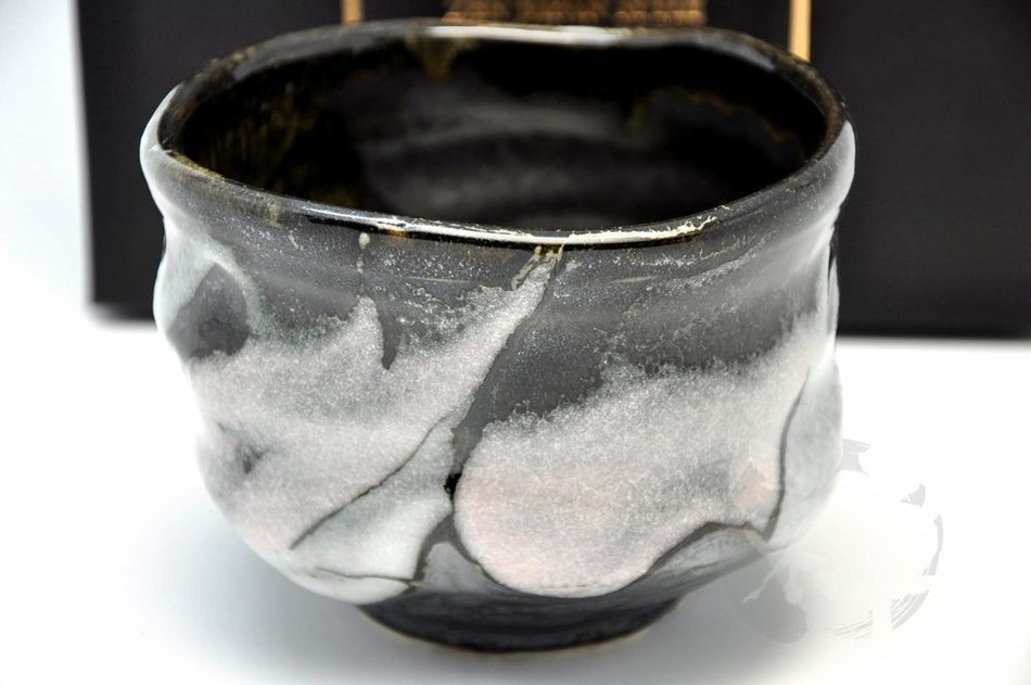 Japanese Mino Yaki ware Matcha Bowl Green Tea 12 / 12 / 9cm (4.7 / 4.7 / 3.5inch)[7360] N3