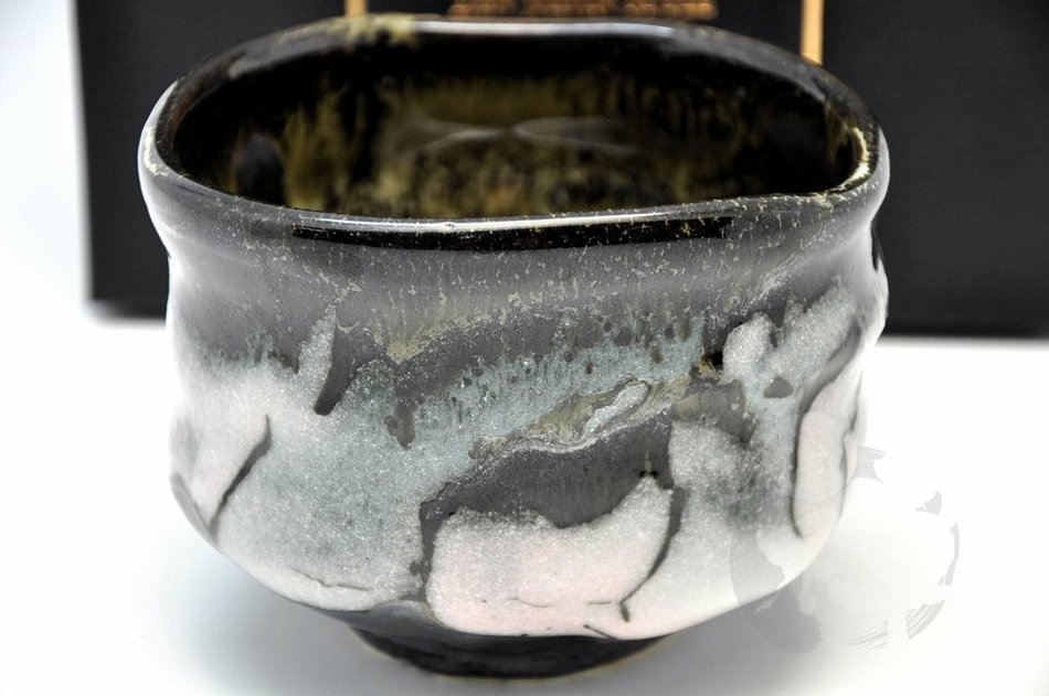 Japanese Mino Yaki ware Matcha Bowl Green Tea 12 / 12 / 9cm (4.7 / 4.7 / 3.5inch)[7360] N4