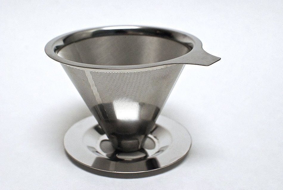 Royal Corgi Stainless Steel Pour Over Cone Coffee Dripper Complete With Stand Reusable N3