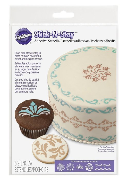 Wilton 417-5158 Stick N Stay Stencils, Hearts N5