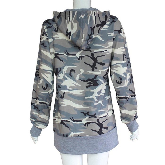 Hoodie Sweatshirt,Morecome Womens Camouflage Printing Pocket Hooded Tops N5