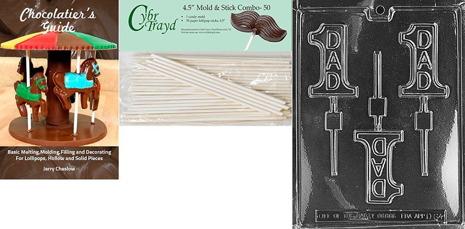 Cybrtrayd D064 Number 1 Dad Lolly Dads and Moms Chocolate Candy Mold N6